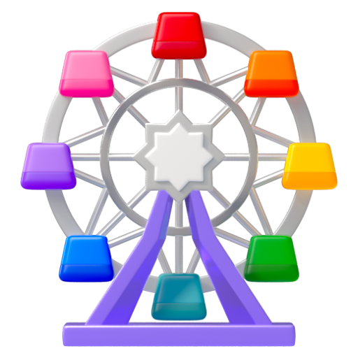 Emoji Vòng đu quay 🎡 dạng 3D