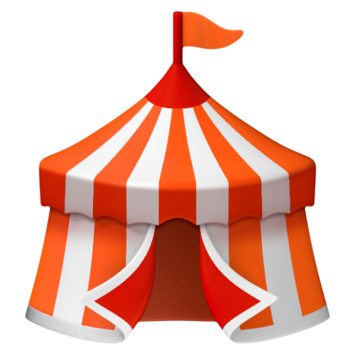 Emoji Lều rạp xiếc 🎪 dạng 3D