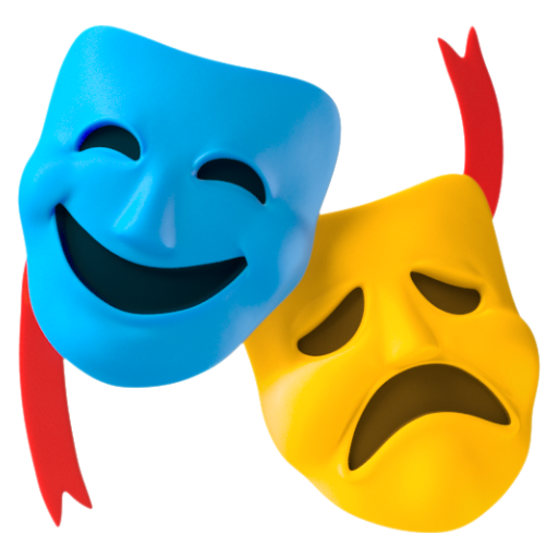 Emoji Nghệ thuật biểu diễn 🎭 dạng 3D