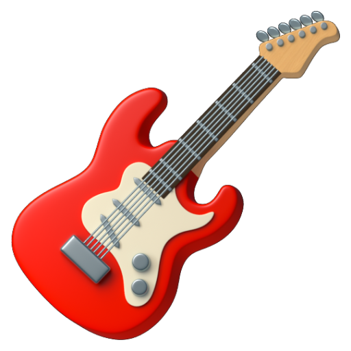Emoji Đàn ghi-ta 🎸 dạng 3D