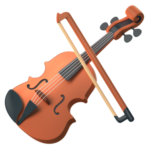 Emoji Đàn violin 🎻 dạng 3D