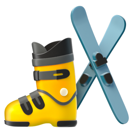 Emoji Ván trượt tuyết 🎿 dạng 3D