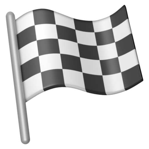 Emoji Cờ ô vuông 🏁 dạng 3D