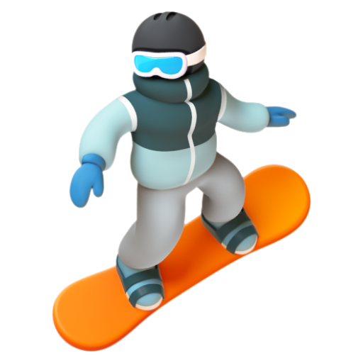 Emoji Người trượt ván tuyết 🏂 dạng 3D