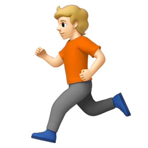 Emoji Người chạy: màu da sáng trung bình 🏃🏼 dạng 3D