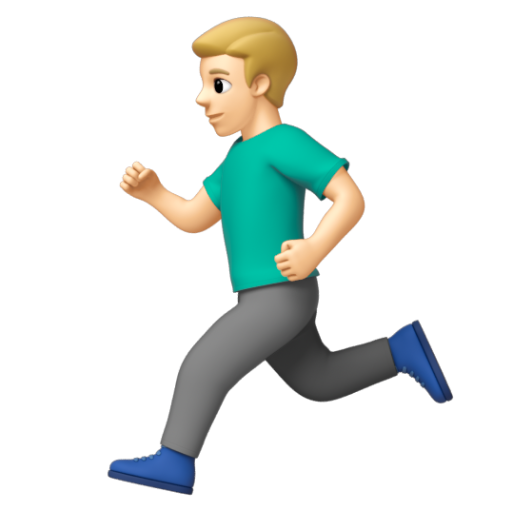 Emoji Người đàn ông đang chạy: màu da sáng trung bình 🏃🏼‍♂ dạng 3D