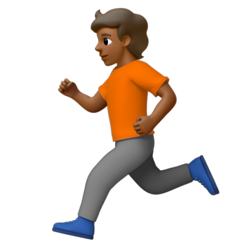 Emoji Người chạy: màu da tối trung bình 🏃🏾 dạng 3D