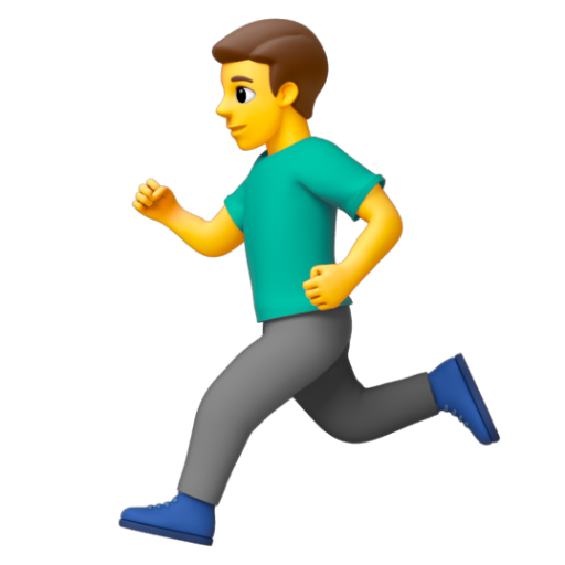 Emoji Người đàn ông đang chạy 🏃‍♂ dạng 3D