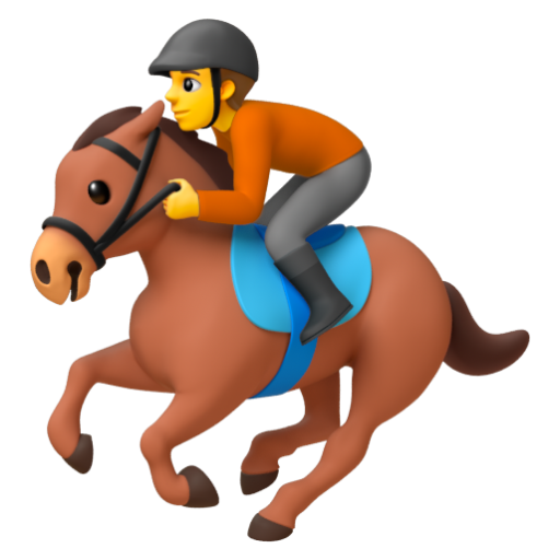 Emoji Đua ngựa 🏇 dạng 3D