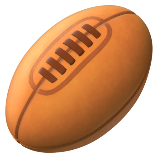 Emoji Bóng bầu dục 🏉 dạng 3D