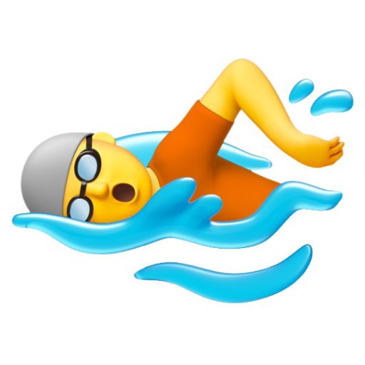 Emoji Người bơi 🏊 dạng 3D