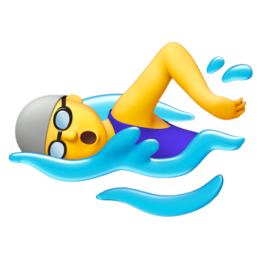 Emoji Người phụ nữ đang bơi 🏊‍♀ dạng 3D