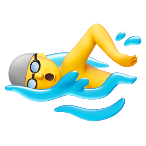 Emoji Người đàn ông đang bơi 🏊‍♂ dạng 3D