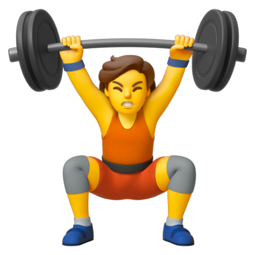 Emoji Người cử tạ 🏋 dạng 3D