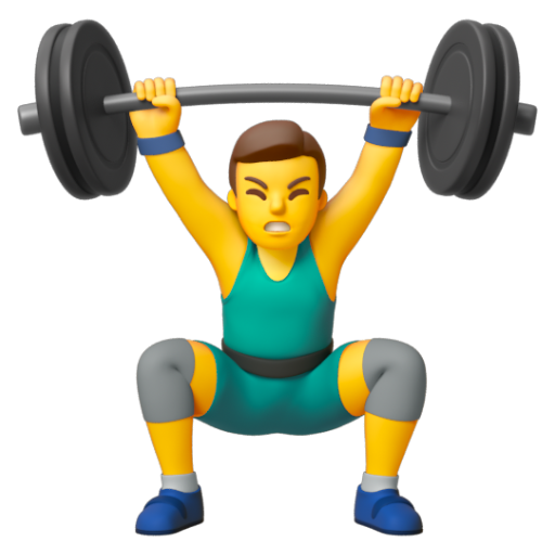 Emoji Người đàn ông cử tạ 🏋‍♂ dạng 3D
