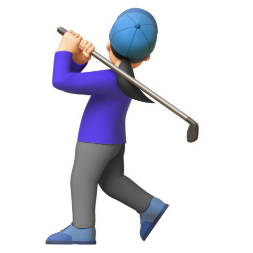 Emoji Người phụ nữ chơi gôn: màu da sáng 🏌🏻‍♀ dạng 3D