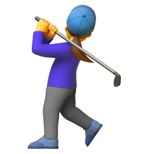 Emoji Người phụ nữ chơi gôn 🏌‍♀ dạng 3D