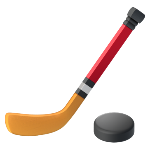 Emoji Khúc côn cầu trên băng 🏒 dạng 3D
