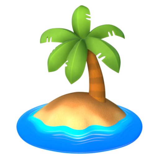 Emoji Đảo hoang 🏝 dạng 3D