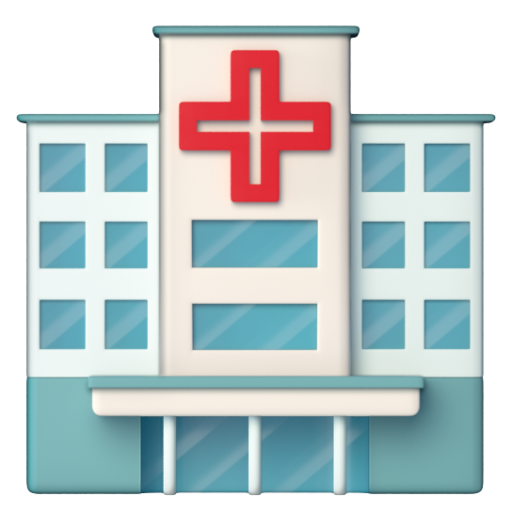 Emoji Bệnh viện 🏥 dạng 3D
