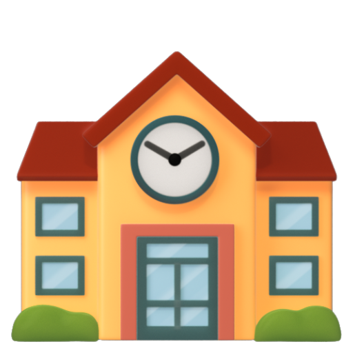 Emoji Trường học 🏫 dạng 3D