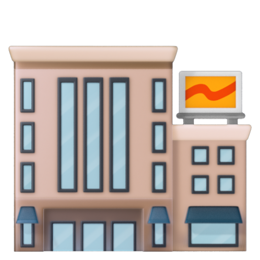 Emoji Cửa hàng bách hóa 🏬 dạng 3D