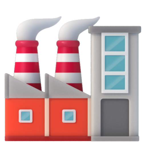 Emoji Nhà máy 🏭 dạng 3D