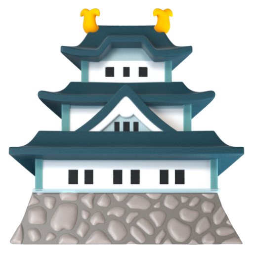 Emoji Lâu đài Nhật Bản 🏯 dạng 3D