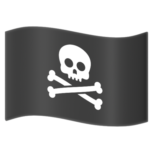 Emoji Cờ cướp biển 🏴‍☠ dạng 3D
