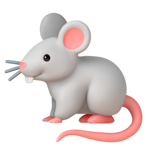 Emoji Chuột 🐁 dạng 3D