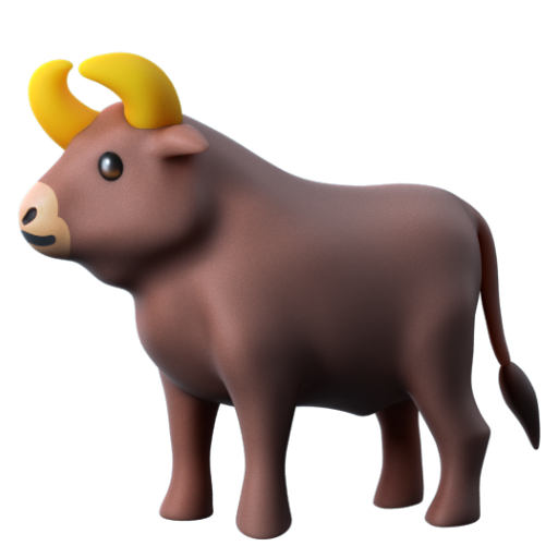 Emoji Bò đực 🐂 dạng 3D