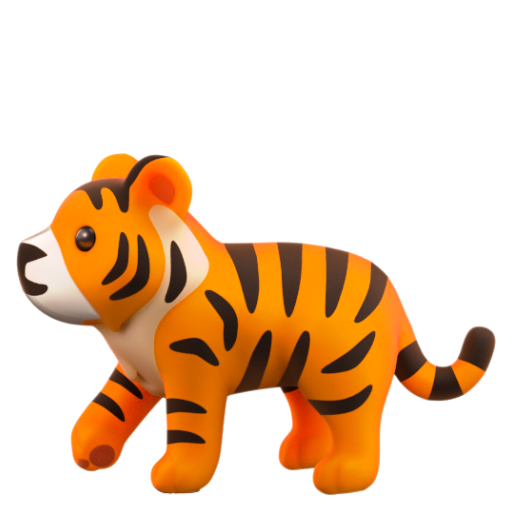 Emoji Hổ 🐅 dạng 3D