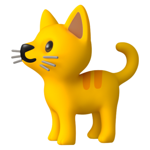 Emoji Mèo 🐈 dạng 3D