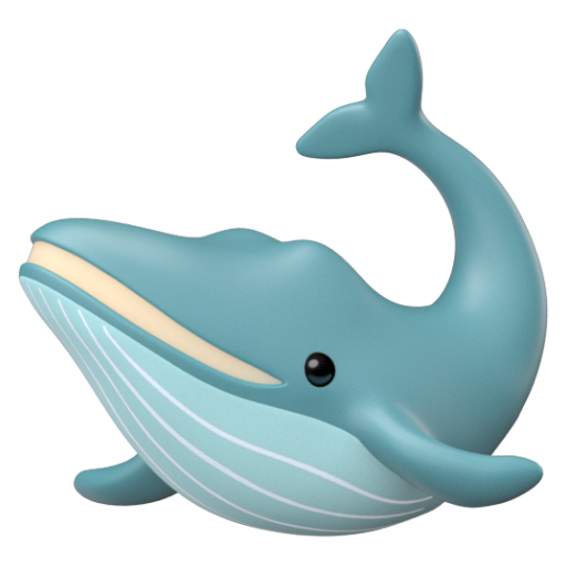 Emoji Cá voi 🐋 dạng 3D