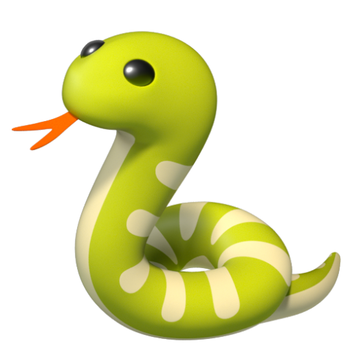 Emoji Rắn 🐍 dạng 3D
