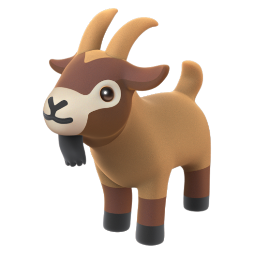 Emoji Dê 🐐 dạng 3D