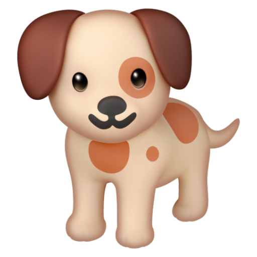 Emoji Chó 🐕 dạng 3D