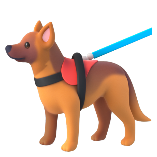 Emoji Chó hỗ trợ 🐕‍🦺 dạng 3D