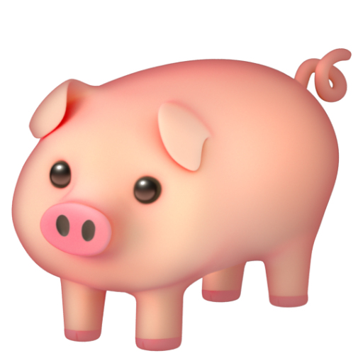 Emoji Lợn 🐖 dạng 3D