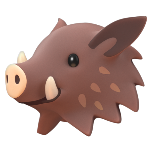 Emoji Lợn rừng 🐗 dạng 3D
