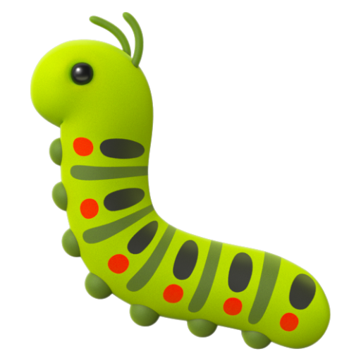 Emoji Con bọ 🐛 dạng 3D