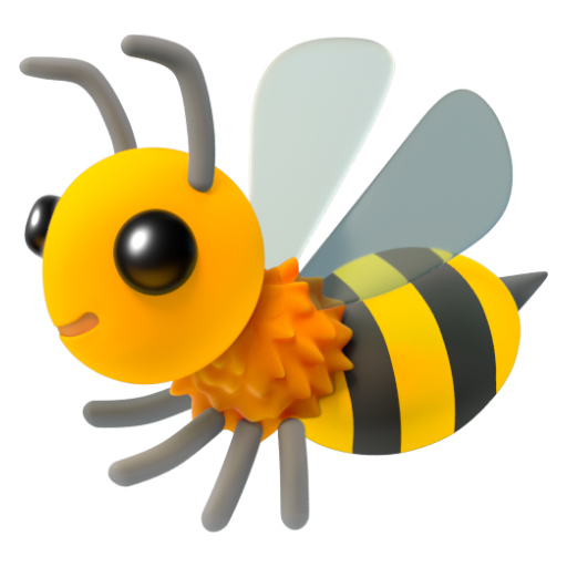 Emoji Ong mật 🐝 dạng 3D