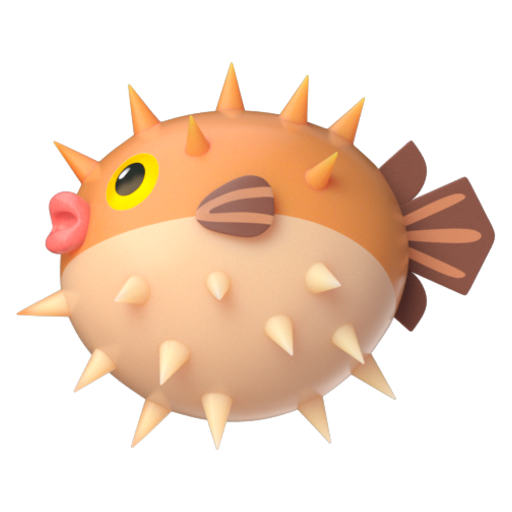 Emoji Cá nóc 🐡 dạng 3D