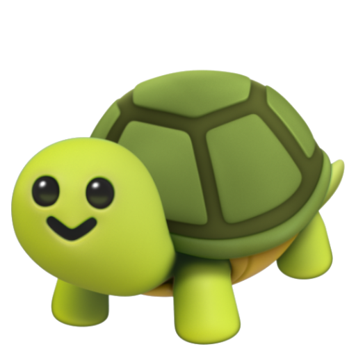 Emoji Rùa 🐢 dạng 3D