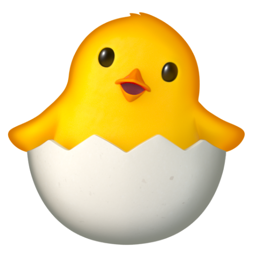 Emoji Gà mới nở 🐣 dạng 3D
