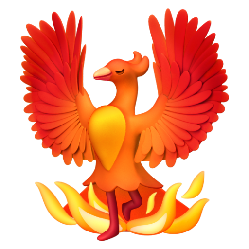 Emoji Phượng hoàng 🐦‍🔥 dạng 3D
