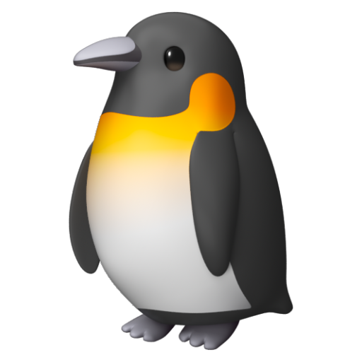 Emoji Chim cánh cụt 🐧 dạng 3D