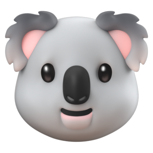Emoji Gấu túi 🐨 dạng 3D