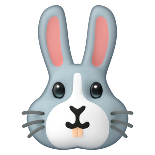 Emoji Mặt thỏ 🐰 dạng 3D