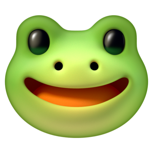 Emoji Ếch 🐸 dạng 3D